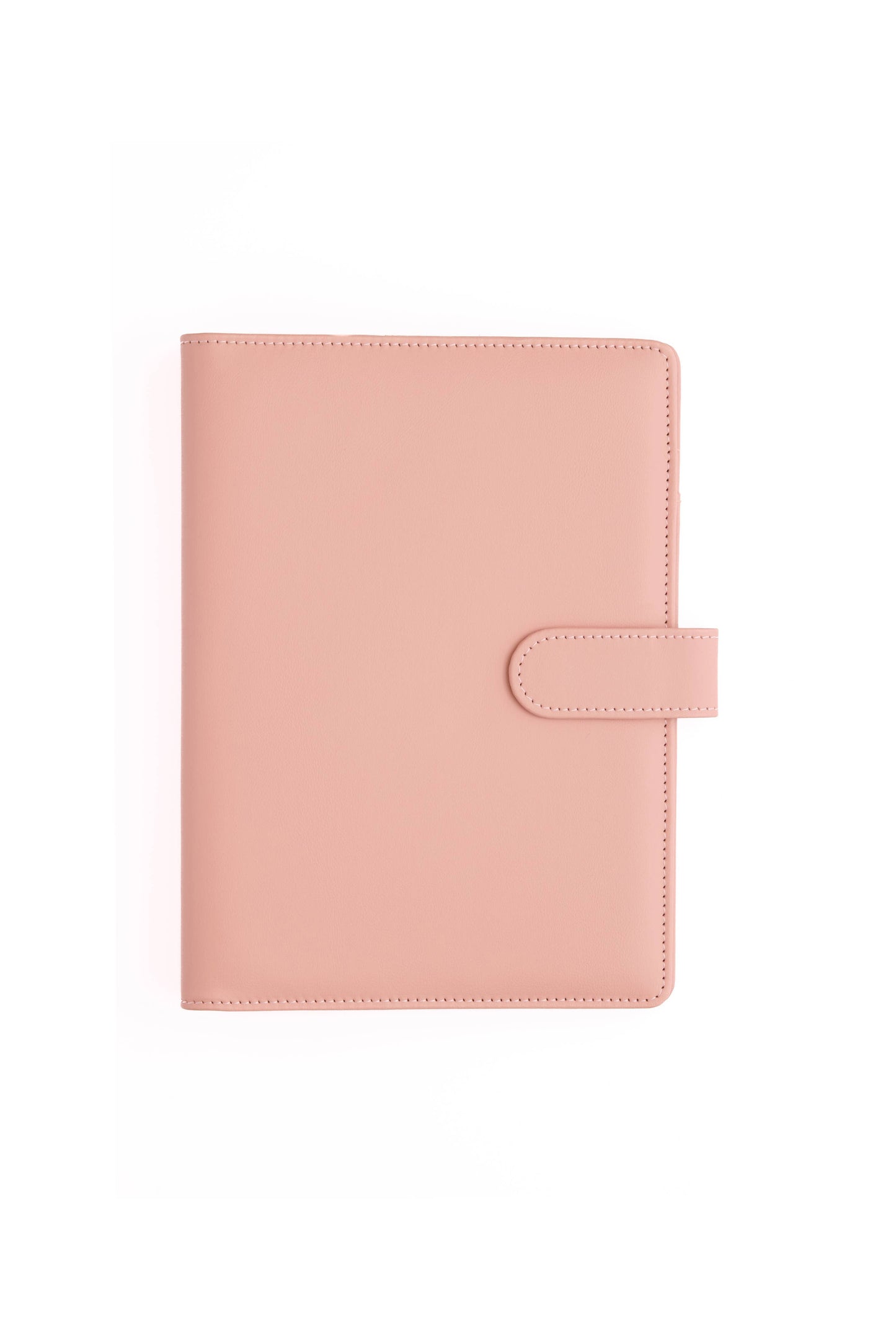 A5 Binder: 6 Hole with Elastic Pen Holder & Magnetic Closure: Pink rose