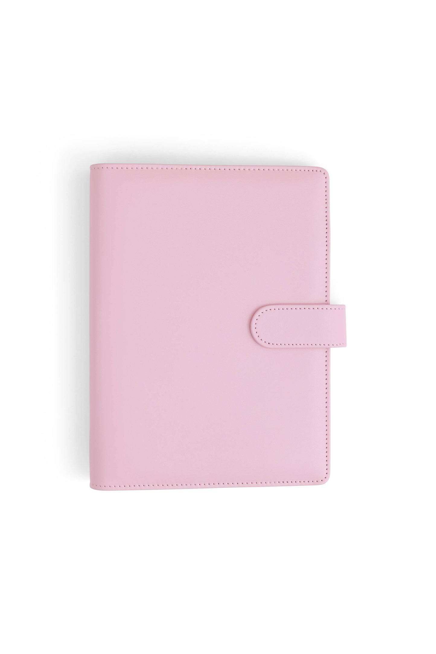 A5 Binder: 6 Hole with Elastic Pen Holder & Magnetic Closure: White