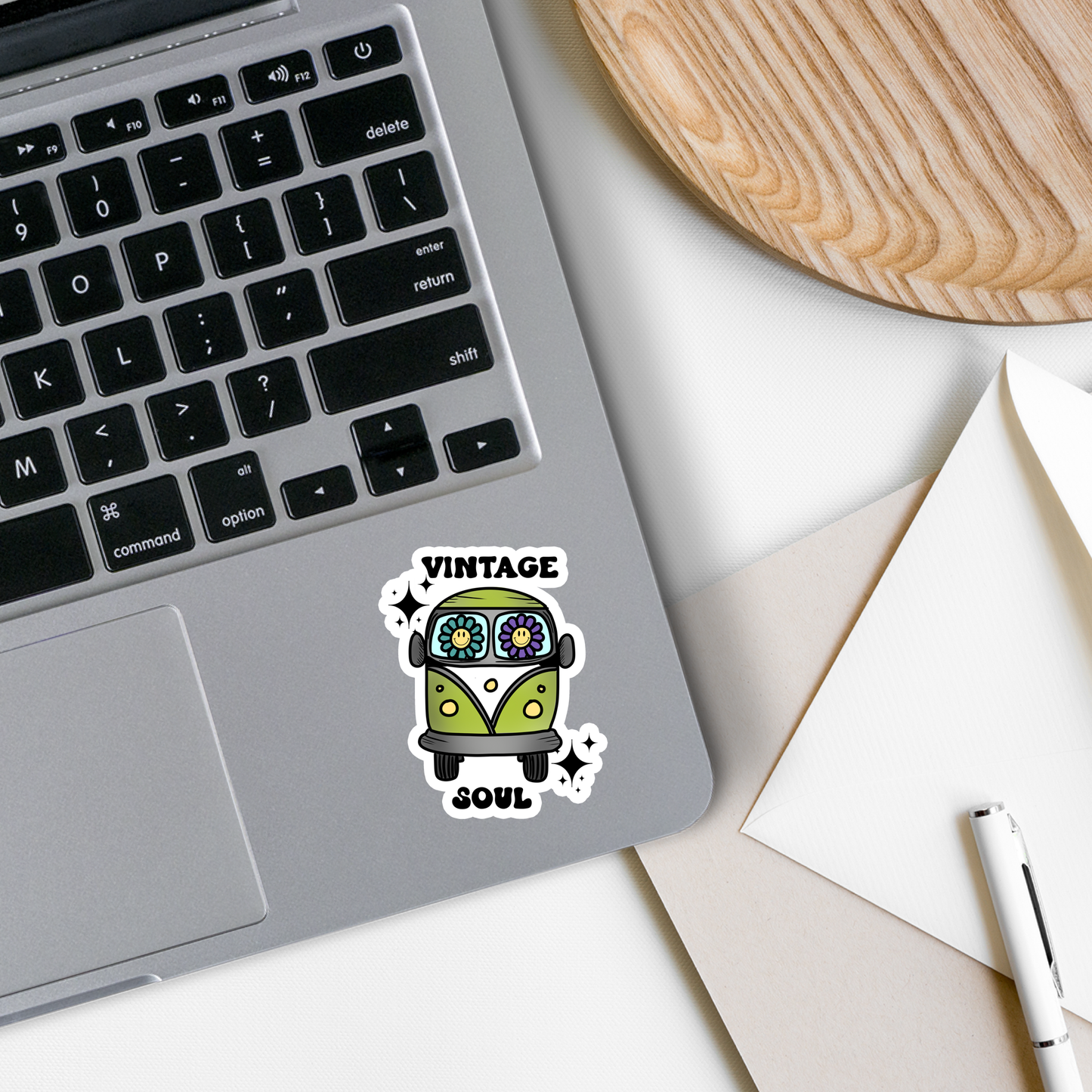 Vintage Soul | Retro | Hippie | Waterproof Sticker | 3.2"