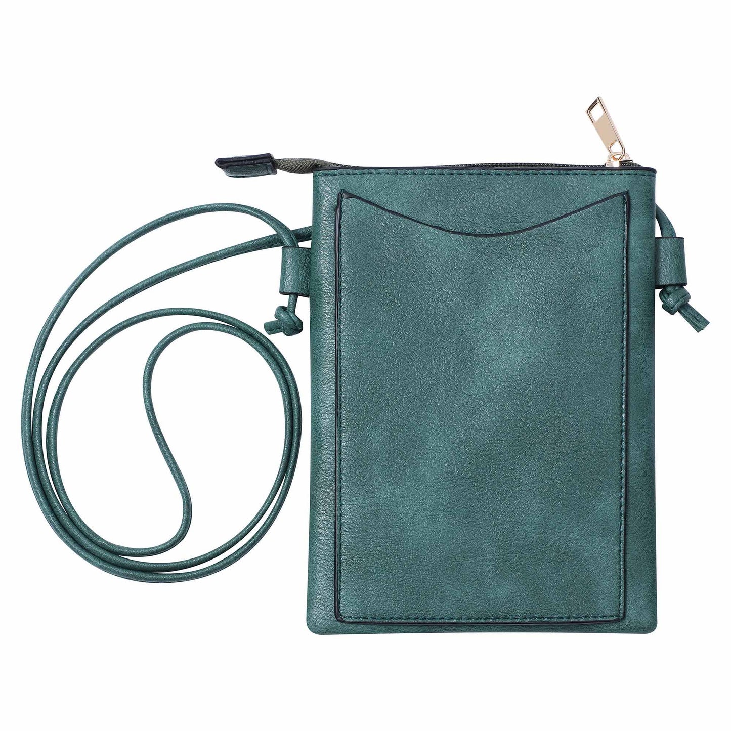 Teal - Laser Cut Crossbody Cellphone Bag - Chandelier