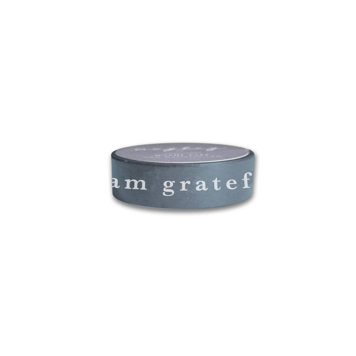 I Am Grateful Washi Tape - Slate Blue — Decorative Paper Tape for Planners, Journals, Scrapbooking & Crafts
