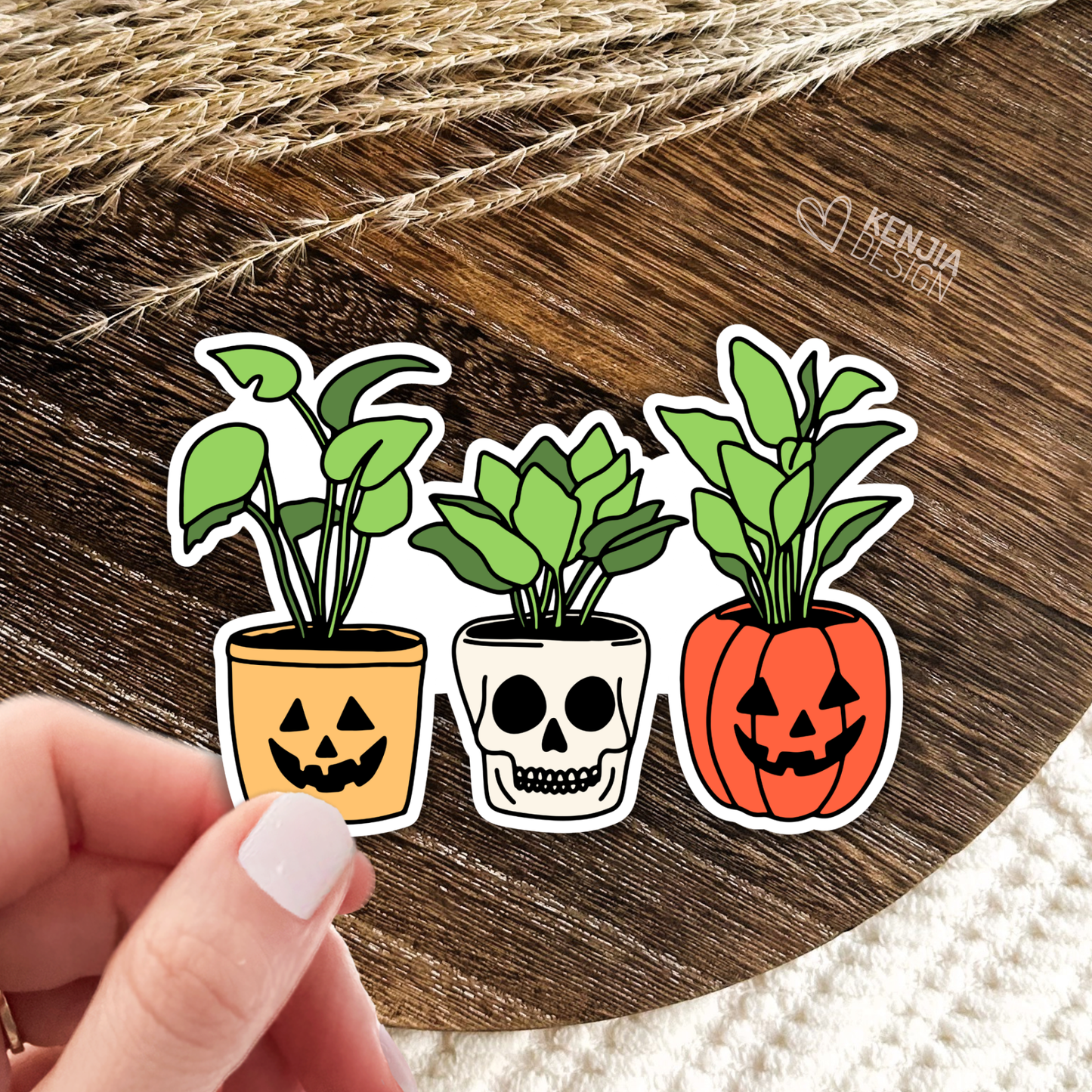 Halloween Stickers / Pumpkin Planters Stickers / Spooky: Matte Stickers 3''