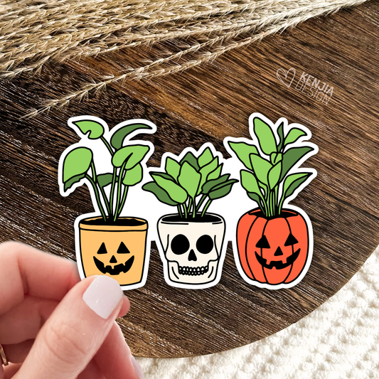 Halloween Stickers / Pumpkin Planters Stickers / Spooky: Matte Stickers 3''