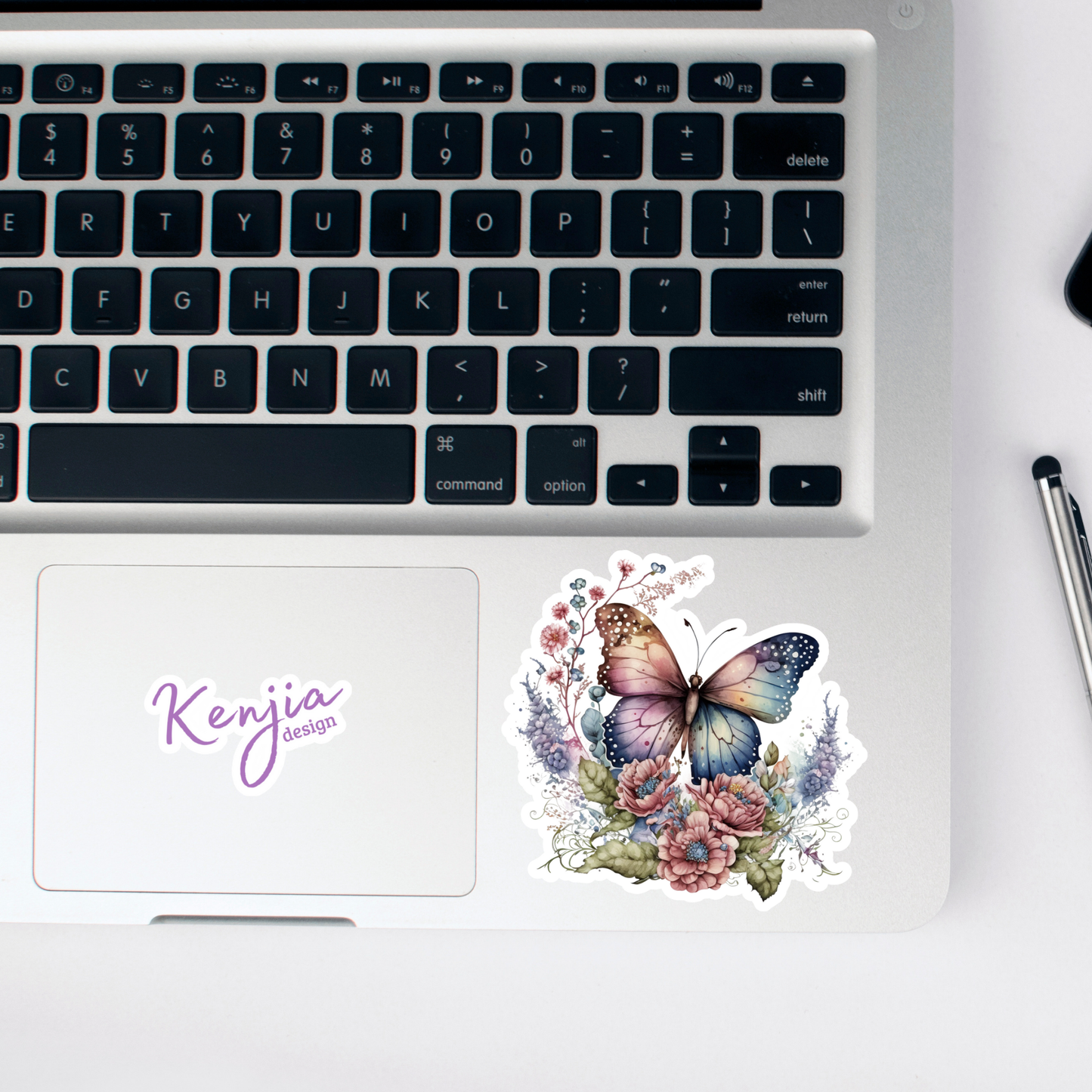 Cute Handmade Retro Butterfly Floral Sticker / Waterproof: Waterproof Matte