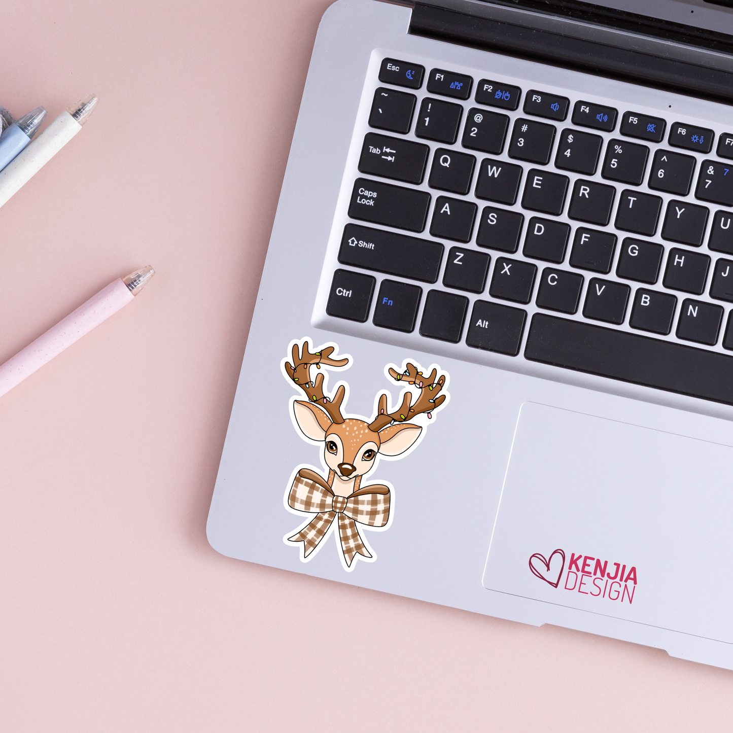 Cute Christmas Reindeer Stickers / Holidays Decor / Holiday : Matte Stickers 3''