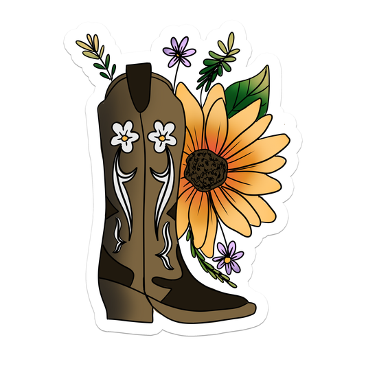 Cowboy Boot | Western | Waterproof Sticker | 3"