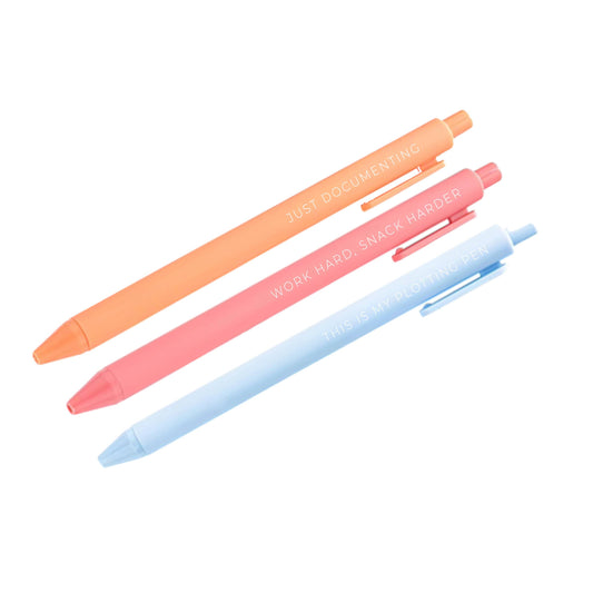 Snack and Scheme Pen collection