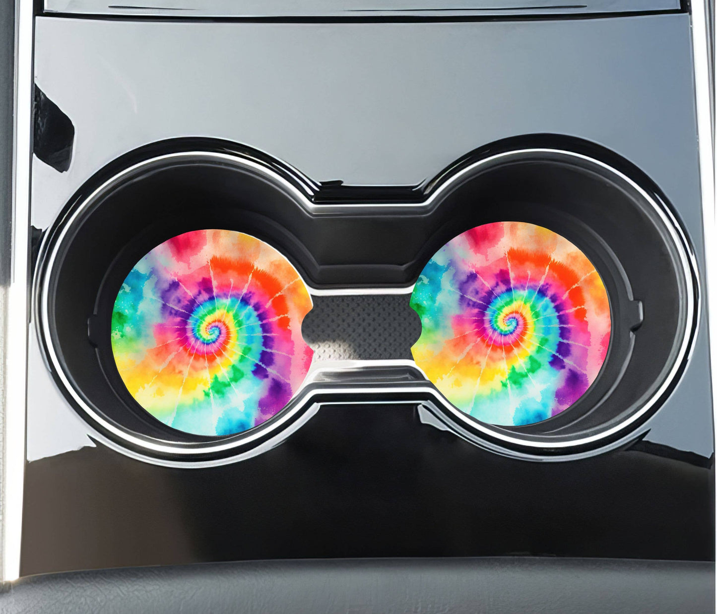 Tie Dye Car Coasters -Neoprene Set of 2