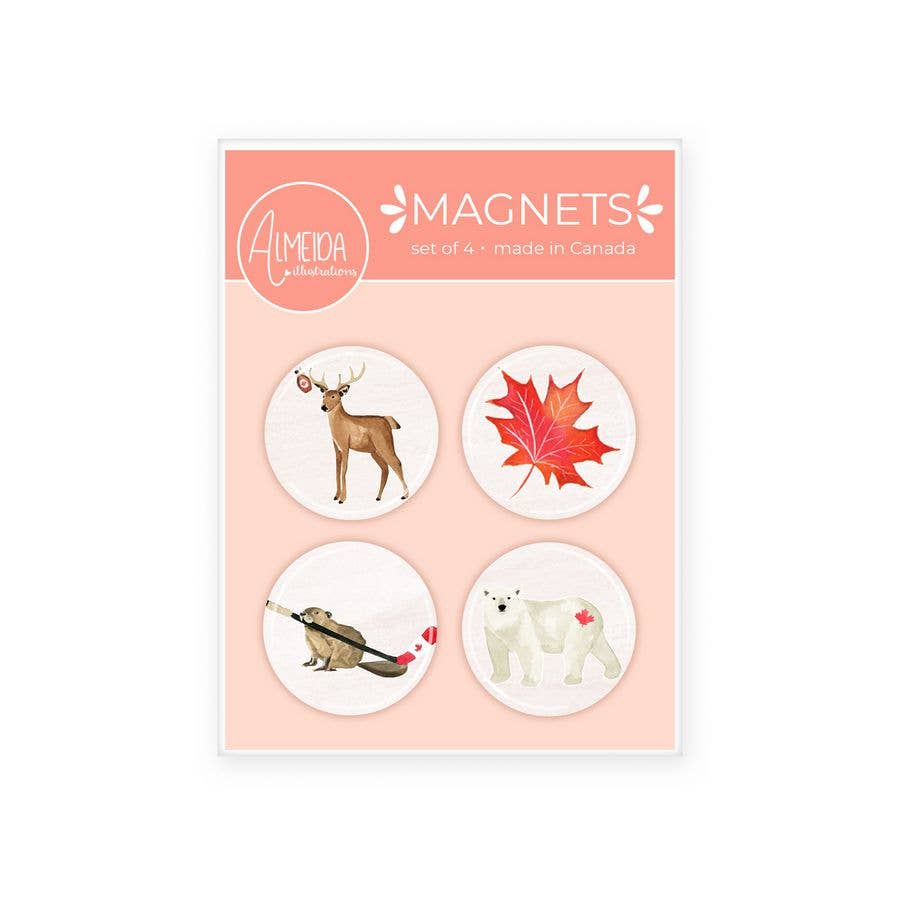 Canadian Animals I Magnet Set