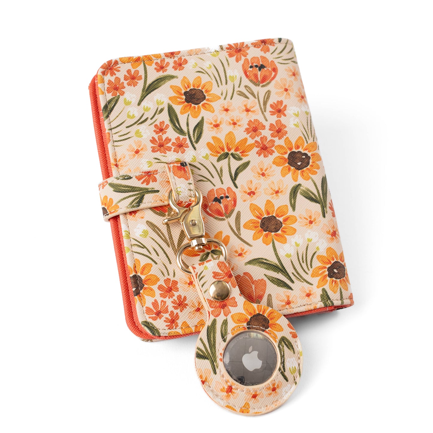 Sunny Poppies AirTag Keychain
