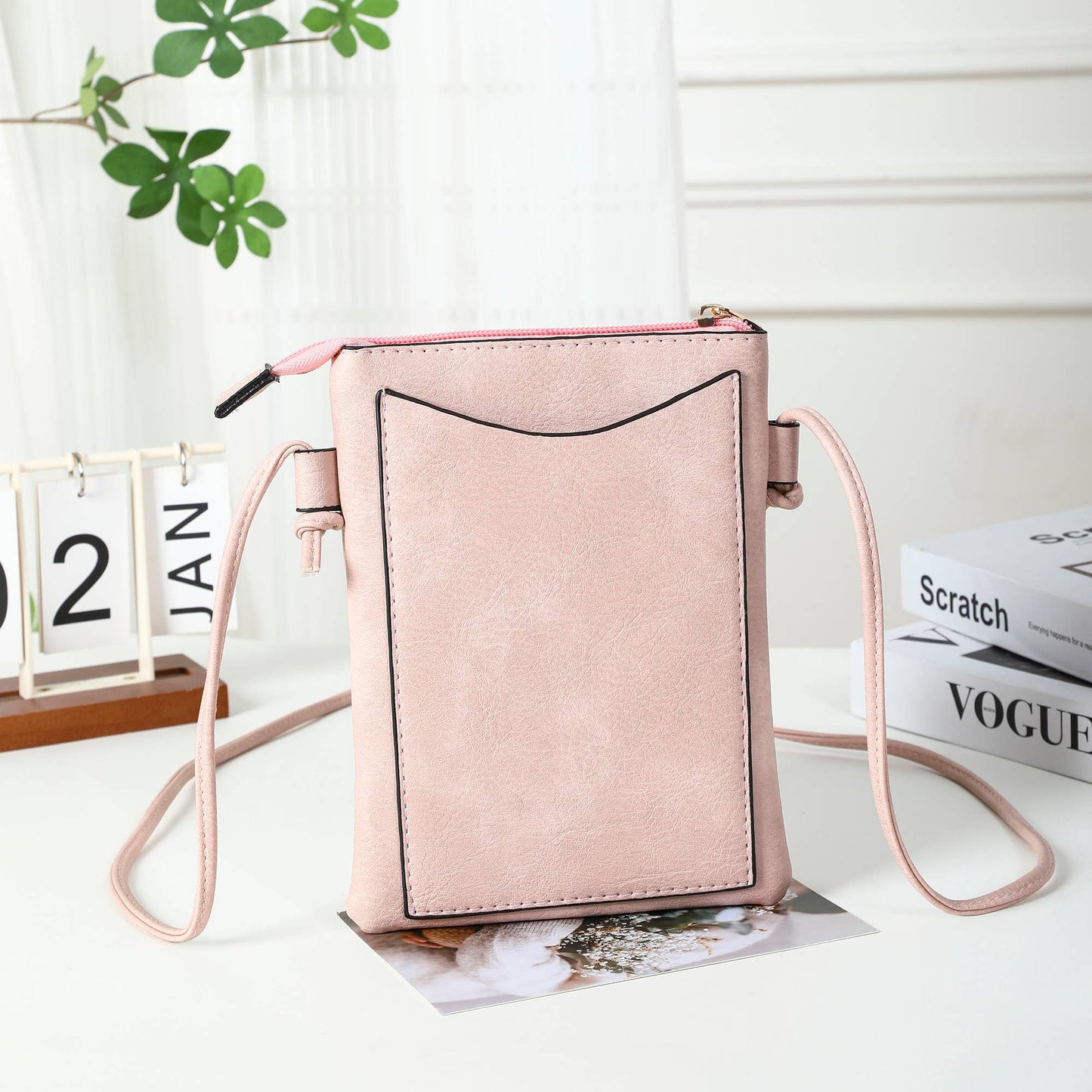 Pink - Paw Crossbody Bag