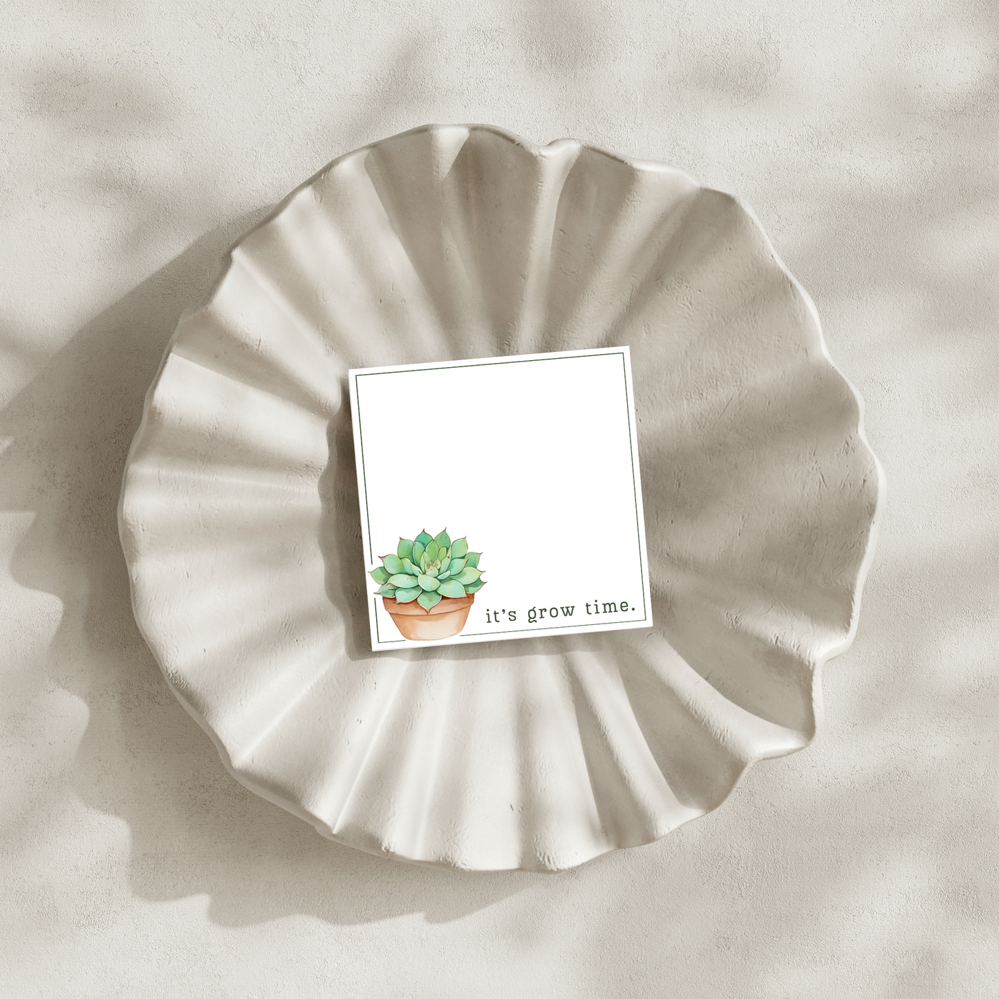 Succulent Plant Lovers: 50 Sheet Post-It Note Notepad