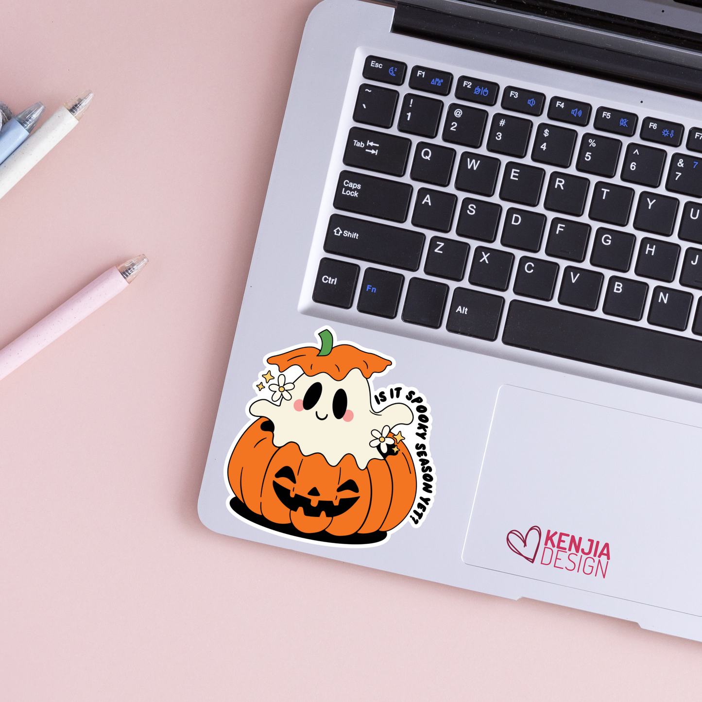 Halloween Stickers / Is It Spooky Season Yet / Ghost Pumpkin: Matte Stickers 3''