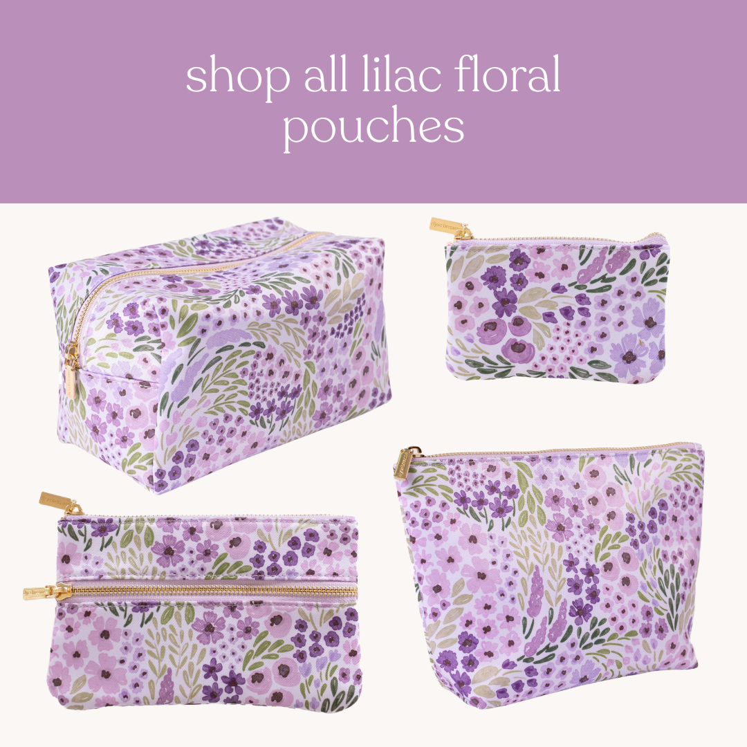 Lilac Floral Pencil Pouch
