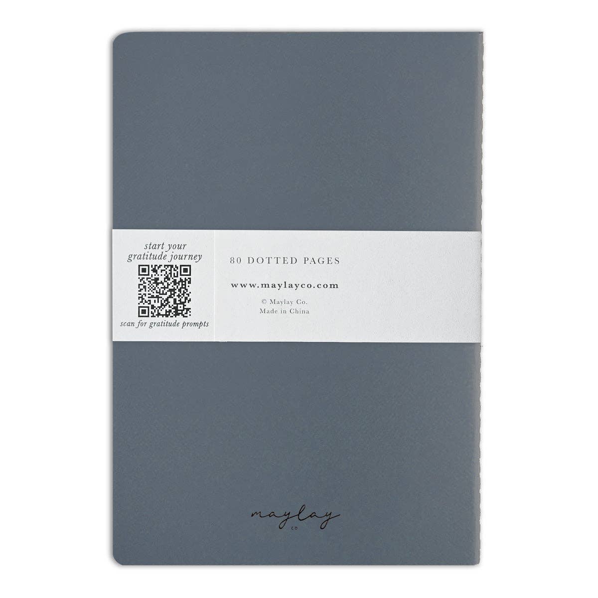 Blue "I Am Grateful" Jotter Notebook — Gold Foil with Dotted Grid Pages B6 Size