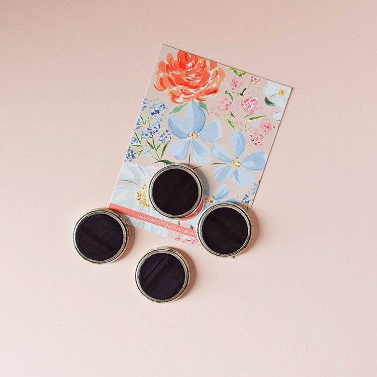 Bright Florals Magnet Set