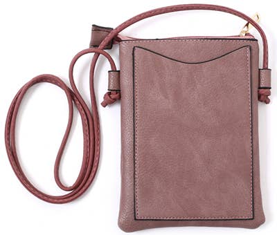 Purple - Cat Laser Cut Cross Body Cell Phone Bag