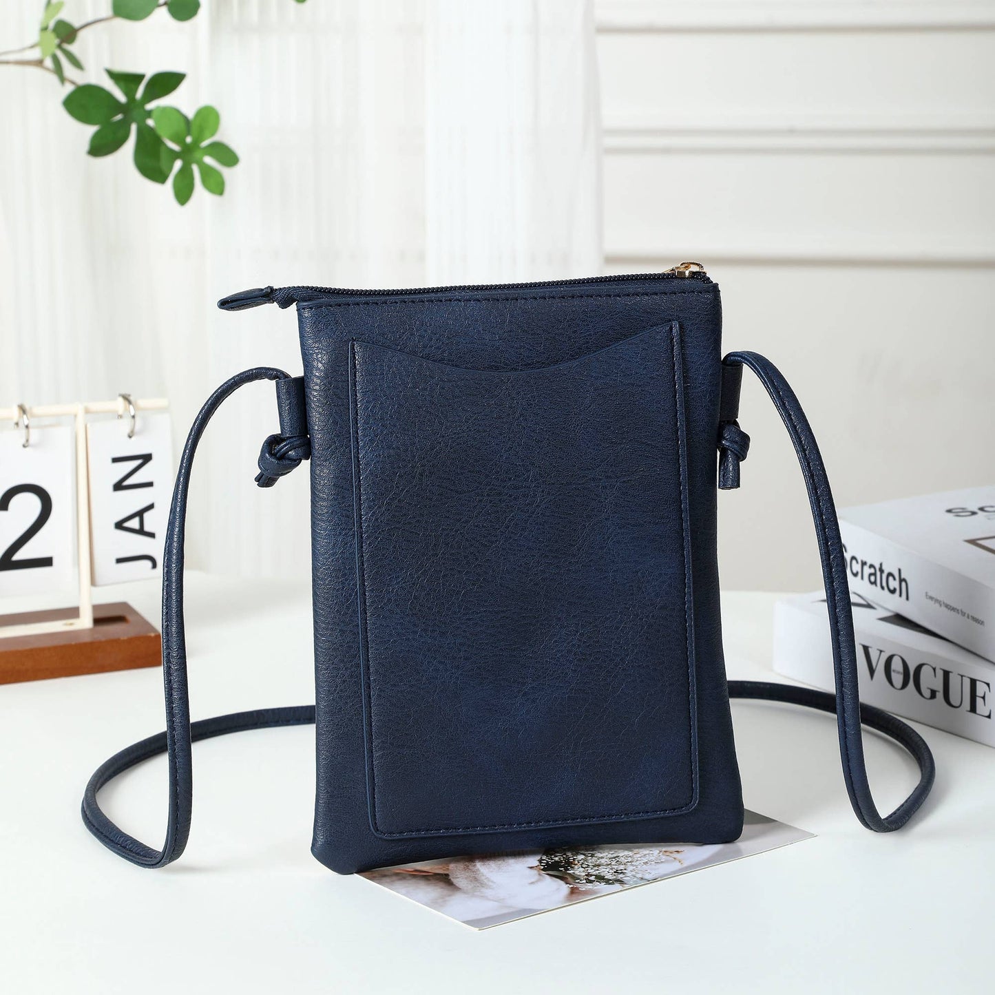 Navy - Canadian Flag Lacer cut crossbody cellphone bag