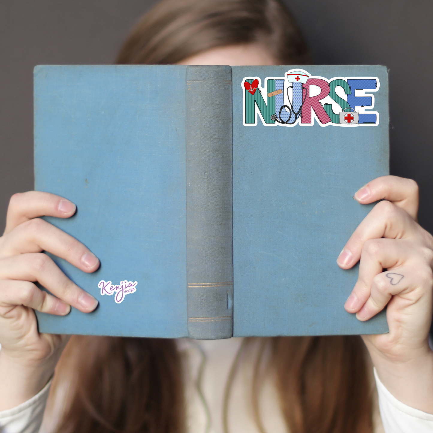 Colorful Nurse Words, Nurse Stickers, Medical and Healthcare: Waterproof Matte