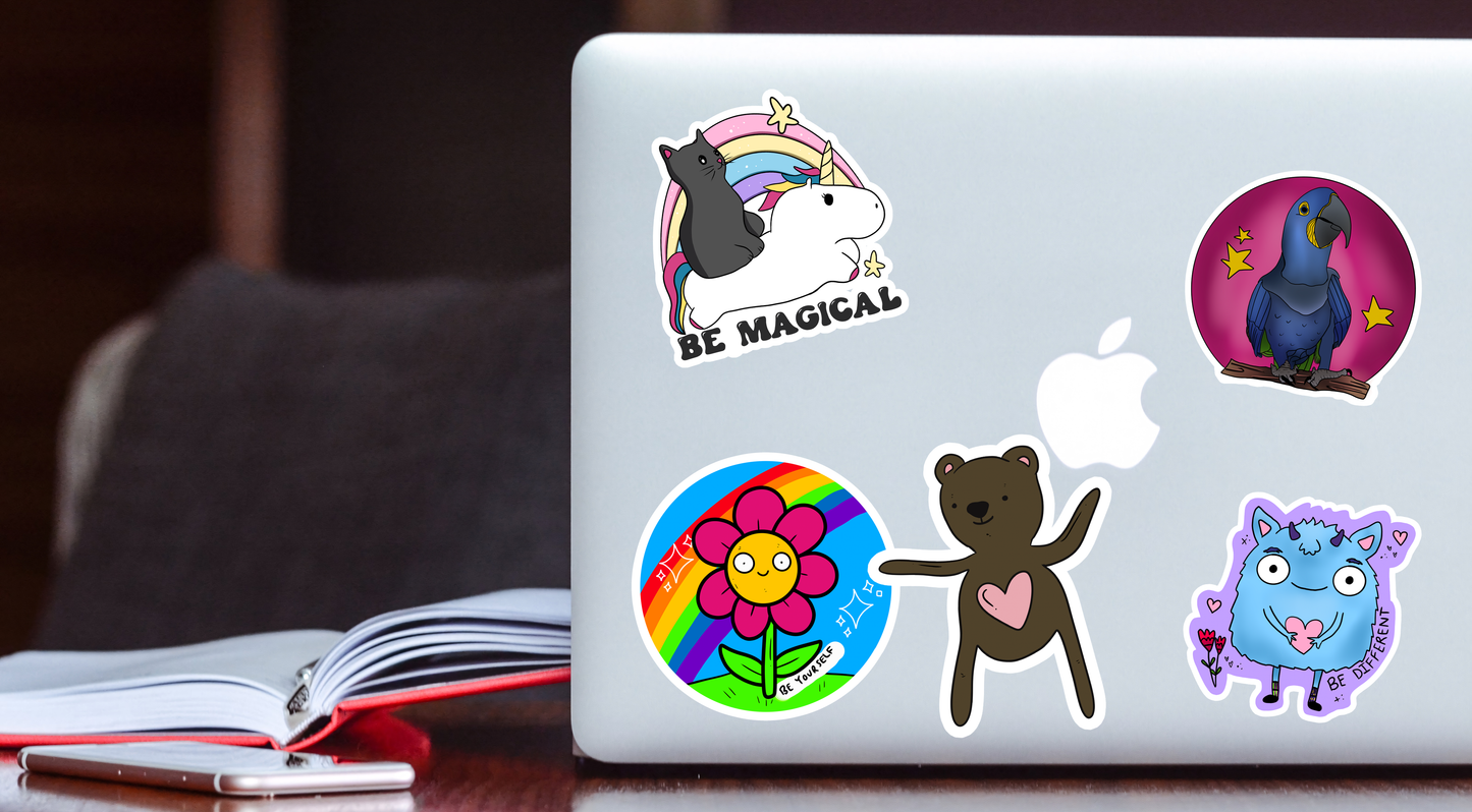 Be Weird Bee | Animal | Mental | Waterproof Sticker | 3"