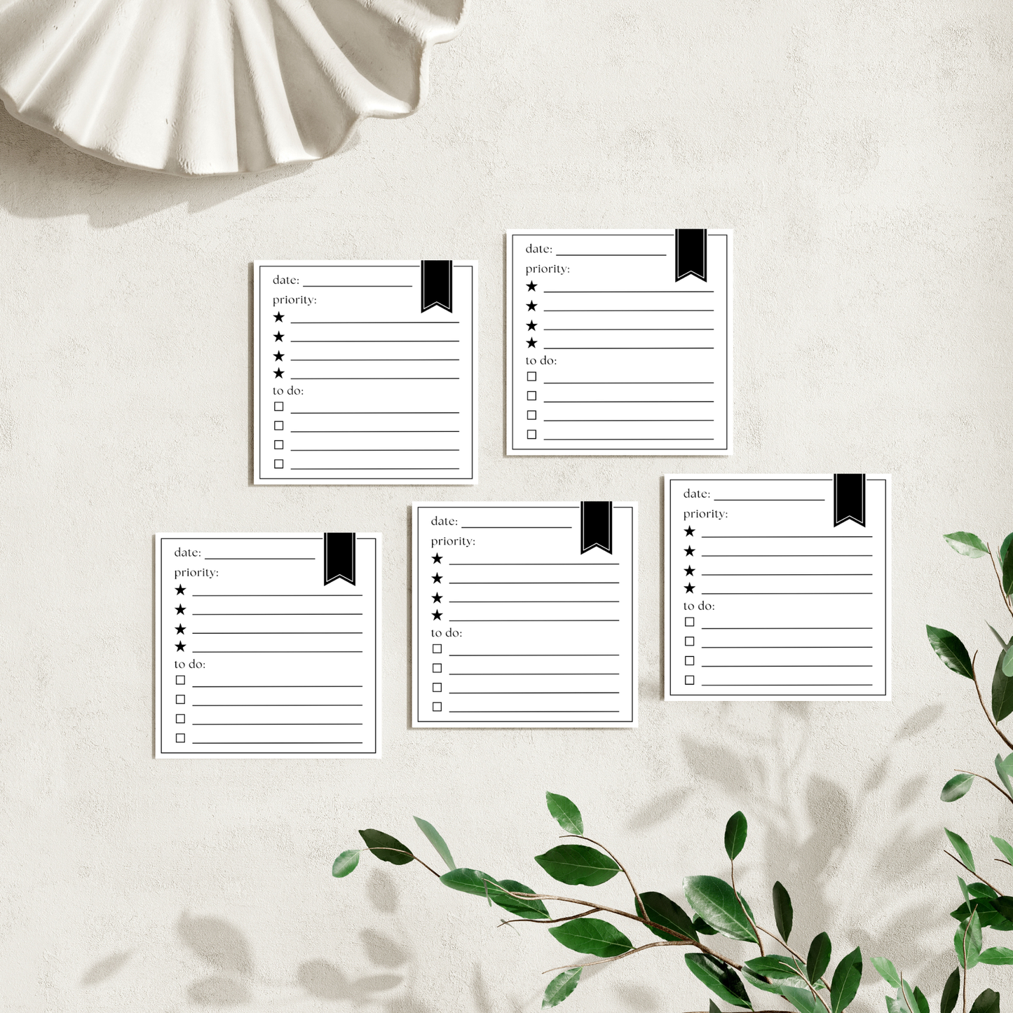 Daily To Do List & Priority Plan: 50 Sheet Post-It Notepad