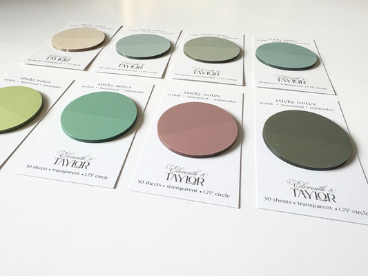 Translucent Circle Sticky Notes: Boho brick