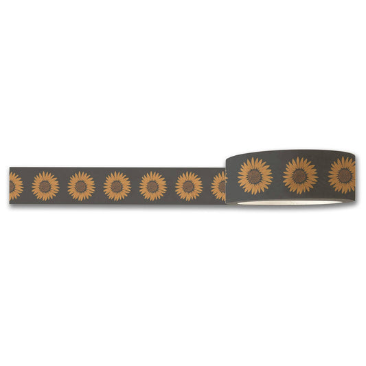 Sunflowers Floral Washi Tape — Decorative Paper Tape for Planners, Journals, Scrapbooking & Crafts