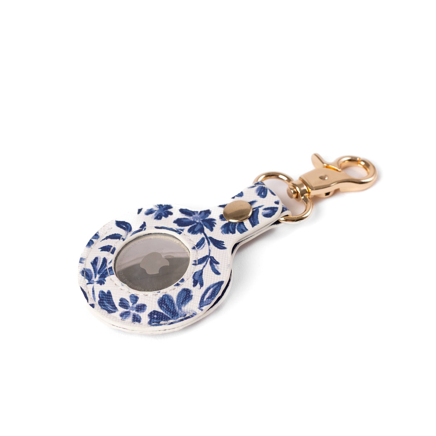 Porcelain Floral AirTag Keychain