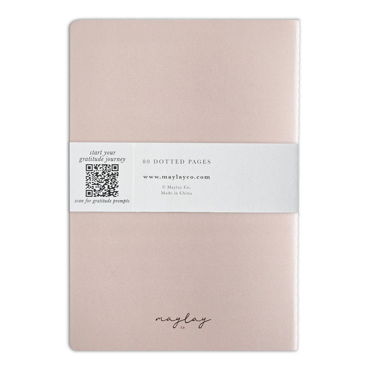 Pink "I Am Grateful" Jotter Notebook — Gold Foil with Dotted Grid Pages B6 Size