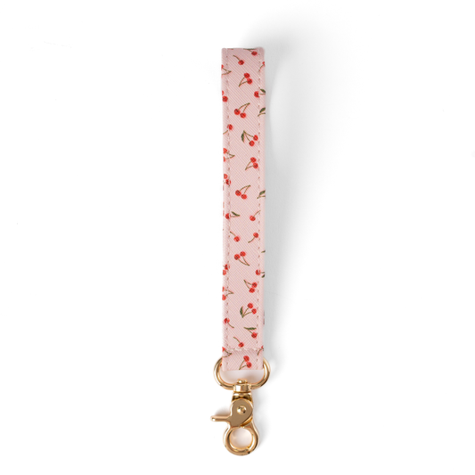 Painted Cherries Wristlet Keychain | Valentine's Day