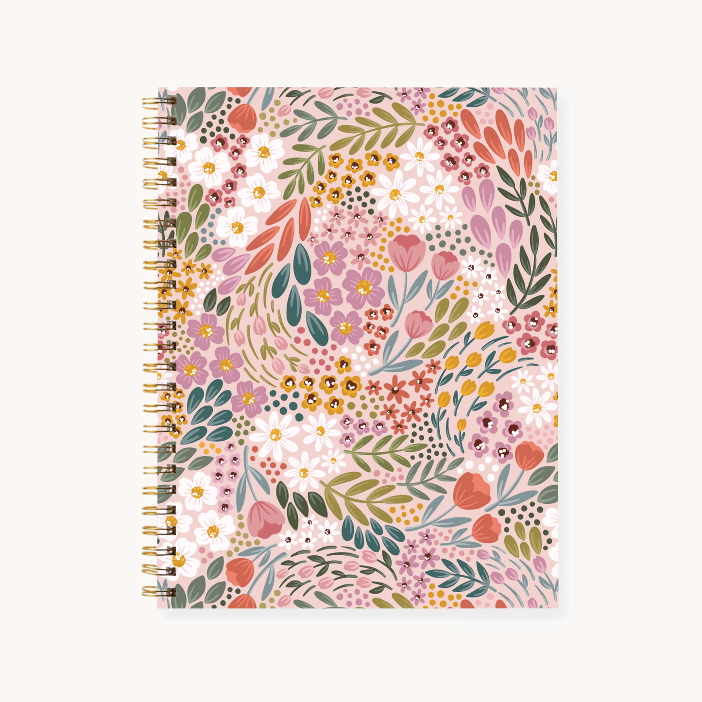 Summer Meadows 7x9 Hardcover Spiral Notebook