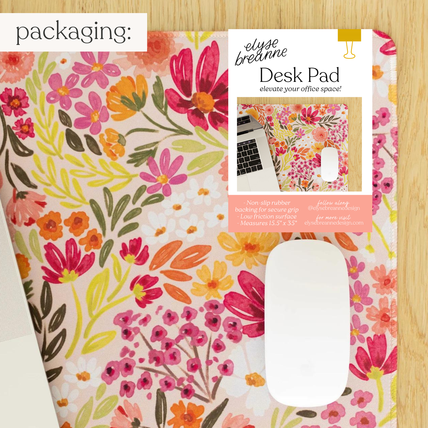 Primrose Petals Desk Pad: Regular