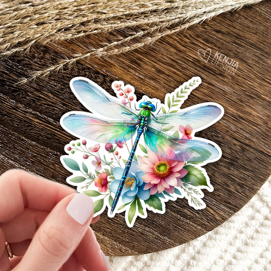 Dragonfly Stickers / Watercolor Dragonflies: Matte Stickers 2''