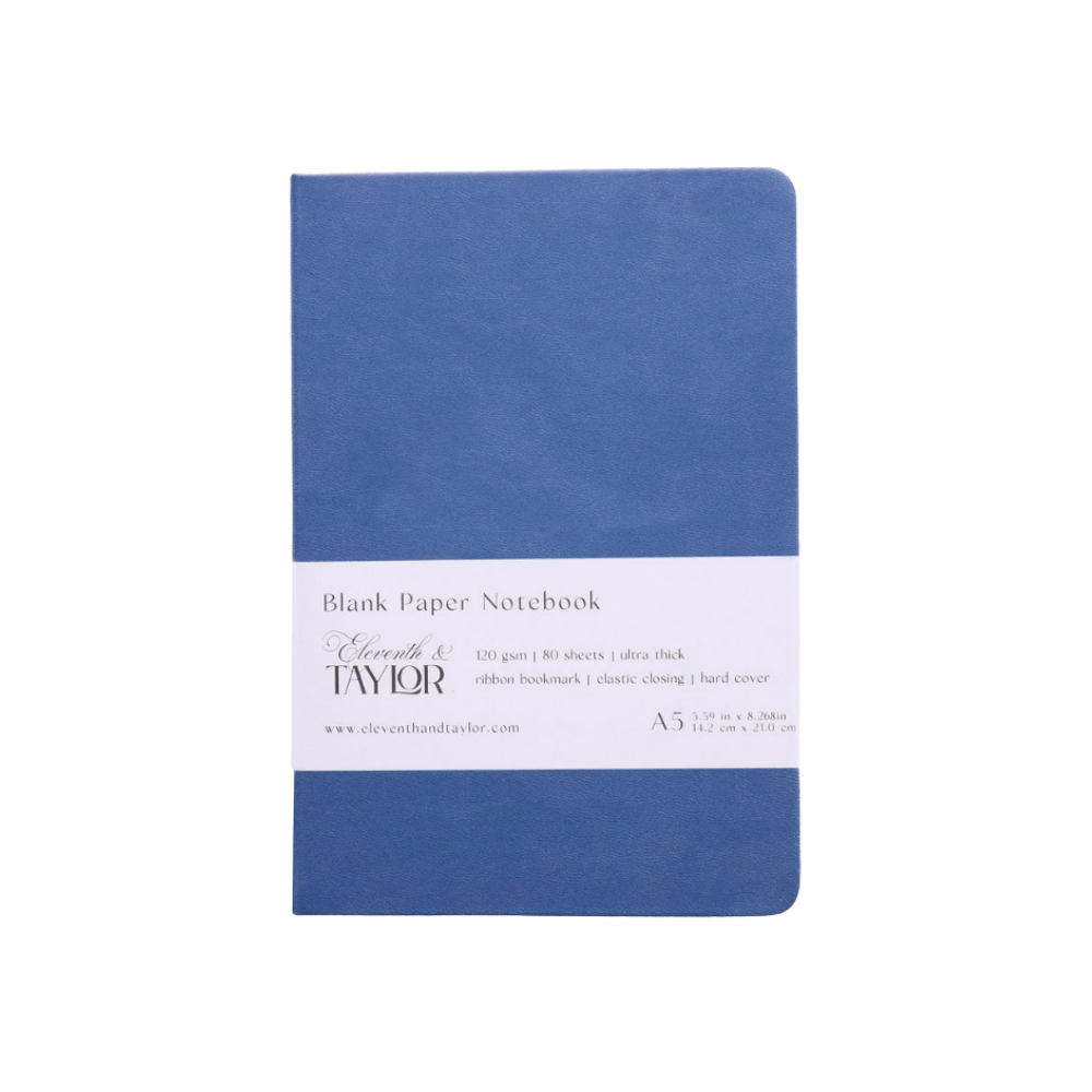 160 Page A5 Blank Journals: 120 GSM Thick Blank Card Stock: Army green