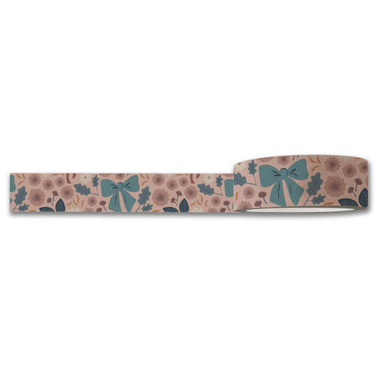 Bows Floral Washi Tape — Decorative Paper Tape for Planners, Journals, Scrapbooking & Crafts