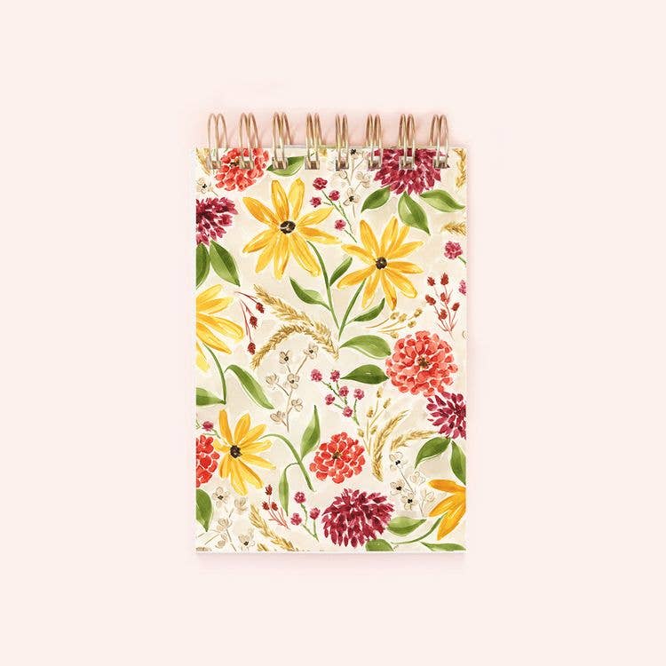 Fall Florals Spiral Notepad | 150 Lined Pages