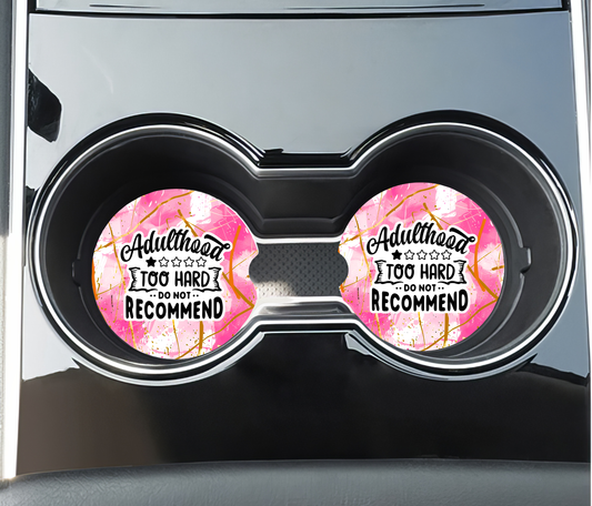 Adulthood Car Coasters - Neoprene Set of 2