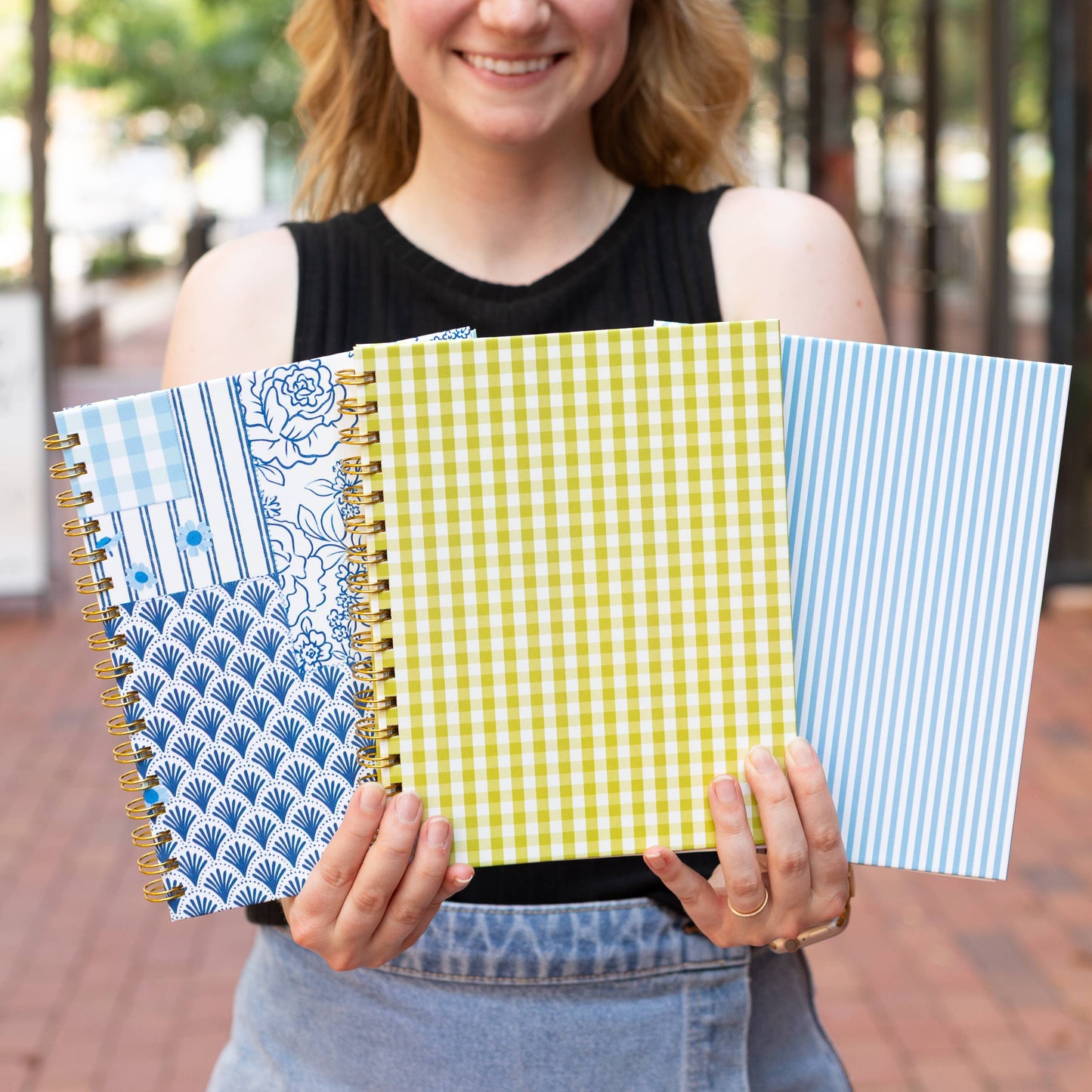 Sunny Poppies 7x9 Hardcover Spiral Notebook