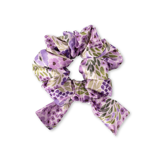 Lilac Floral Scrunchie