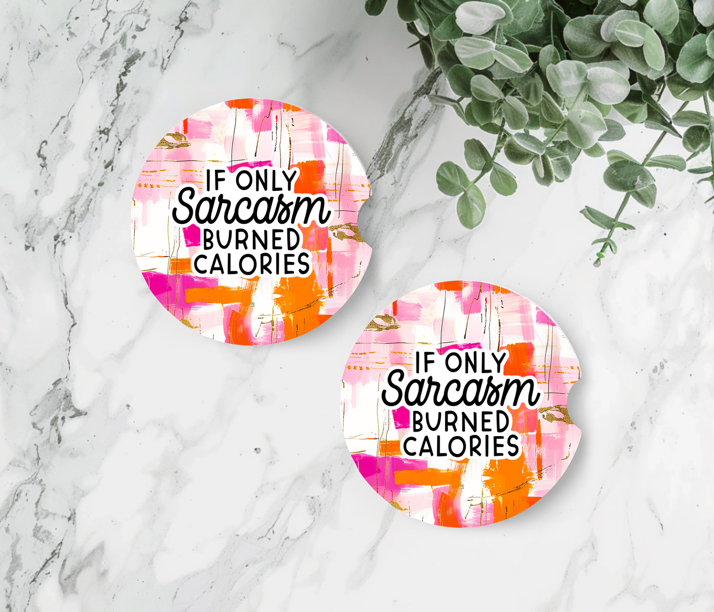 Sarcasm Car Coasters - Neoprene Set of 2