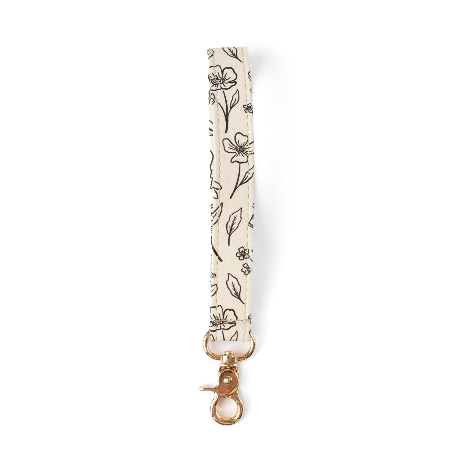 Pressed Floral Wristlet Keychain