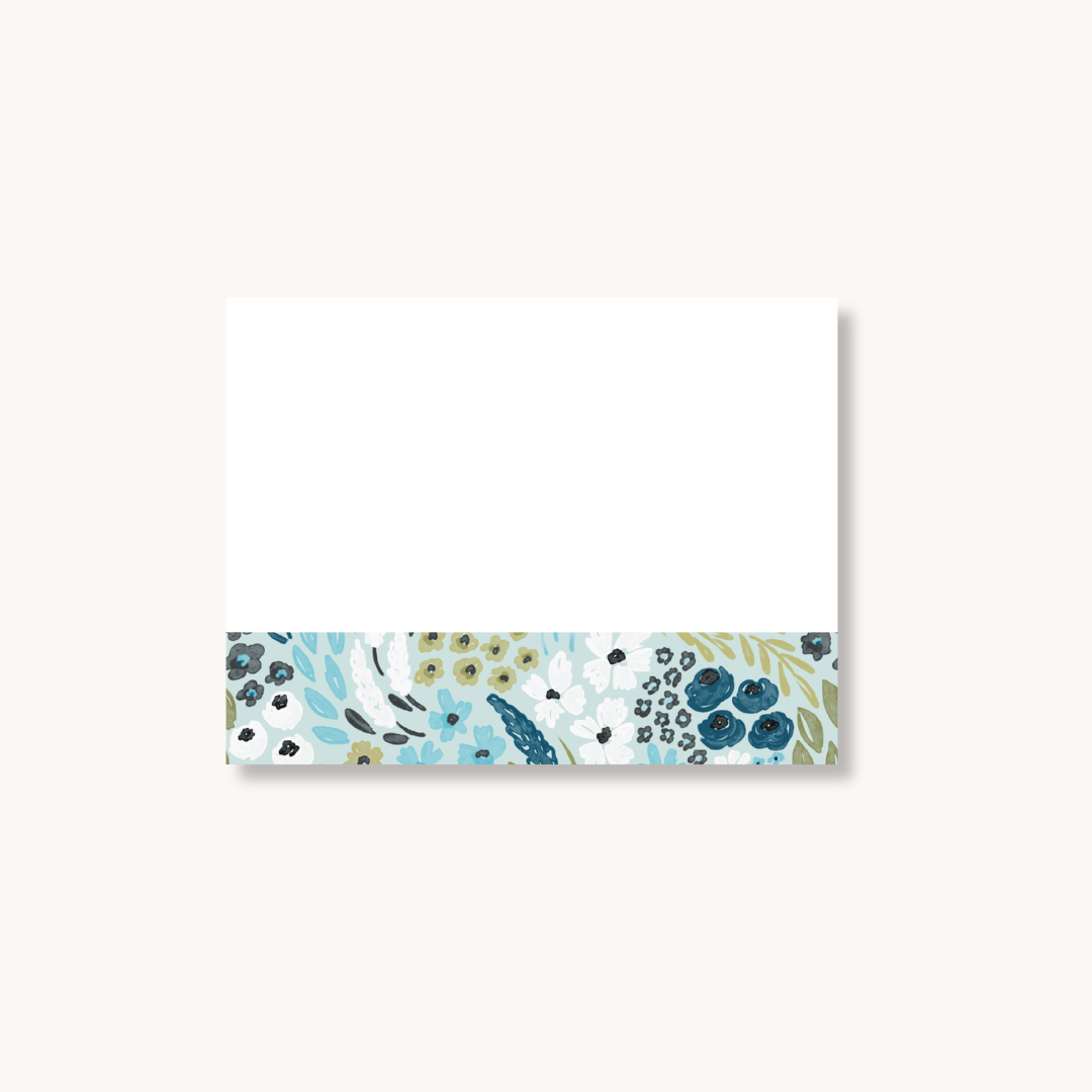 Waterfall Floral Sticky Note, 4x3"