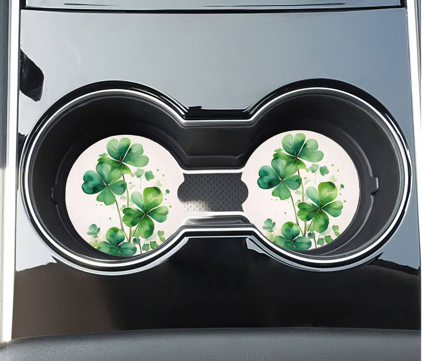 Lucky Clover Car Coasters -Neoprene Set of 2