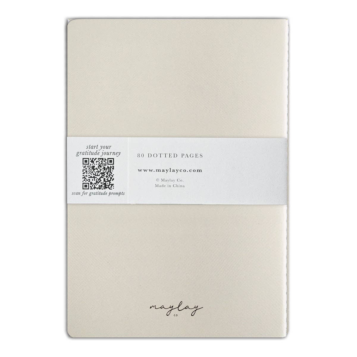 Cream "I Am Grateful" Jotter Notebook — Gold Foil with Dotted Grid Pages B6 Size
