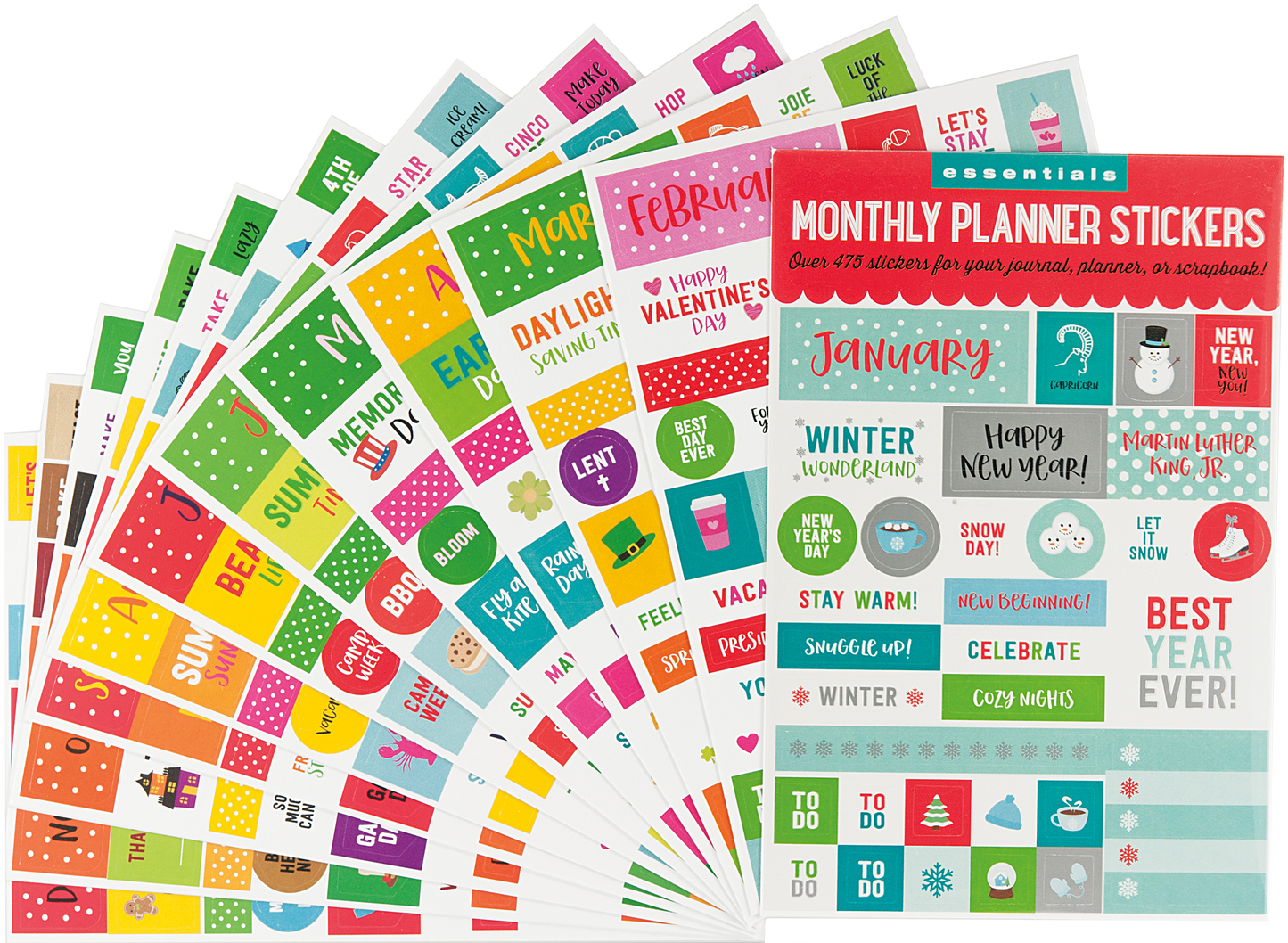 Essentials Month By Month Planner Stickers