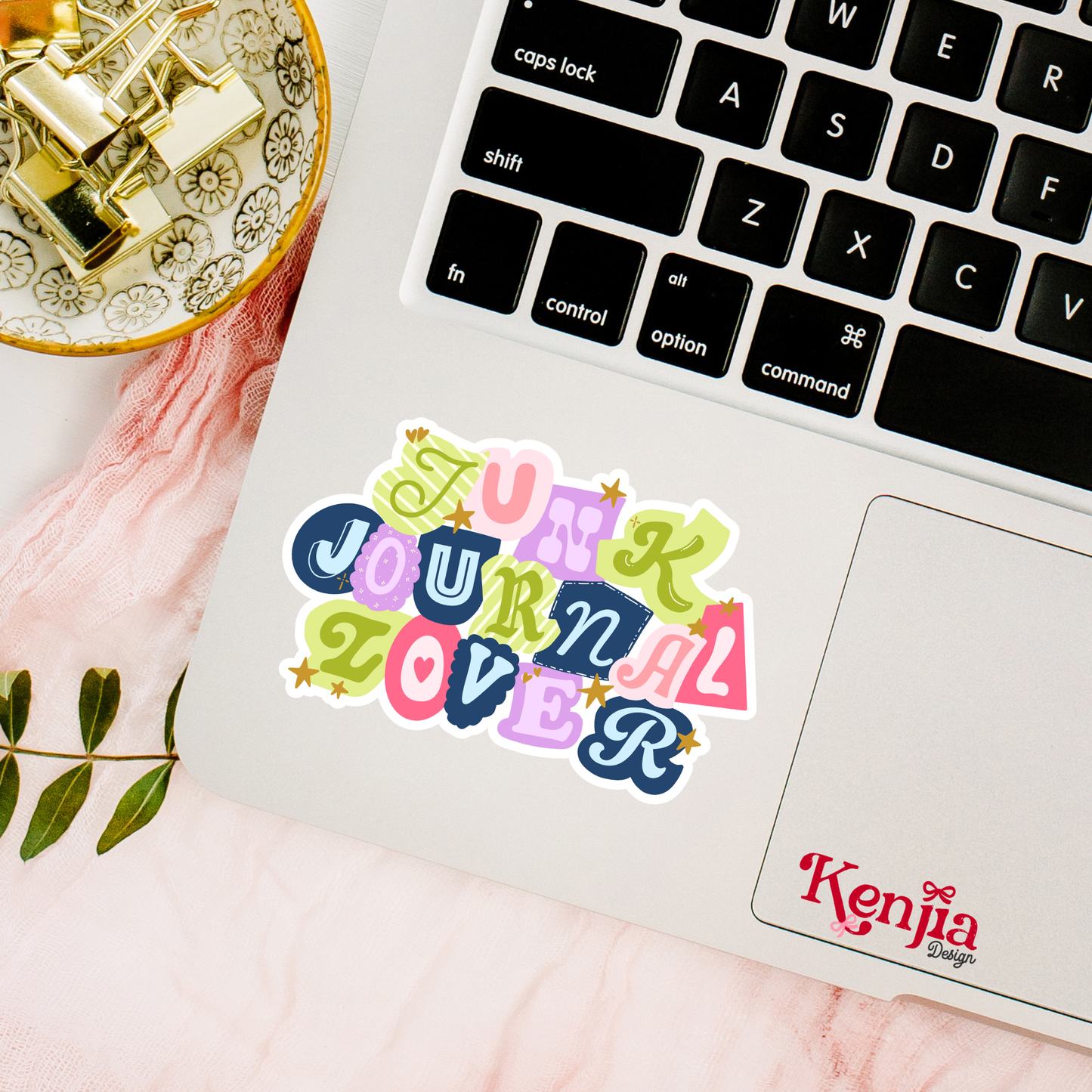 Junk Journal Lover Sticker / Cute Journaling Colorf Decal: 2.5'' Glitter