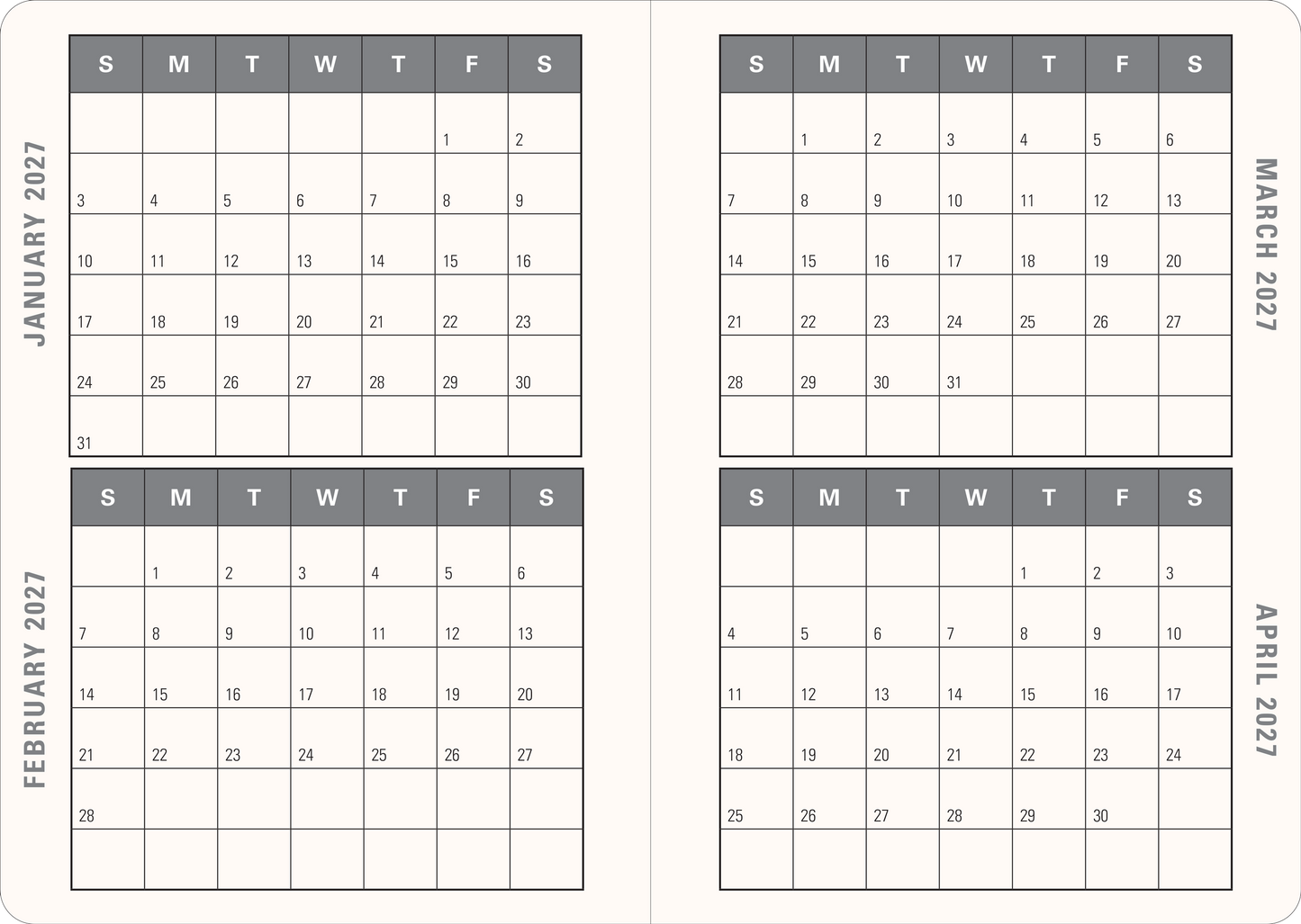 2027 Eucalyptus Weekly Planner