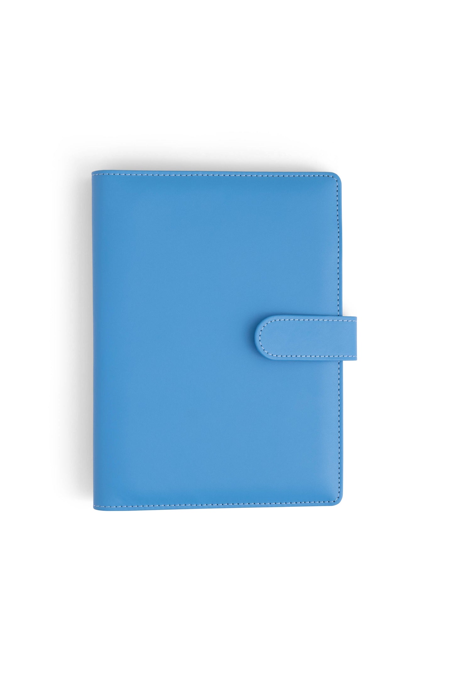 A5 Binder: 6 Hole with Elastic Pen Holder & Magnetic Closure: Ocean Blue