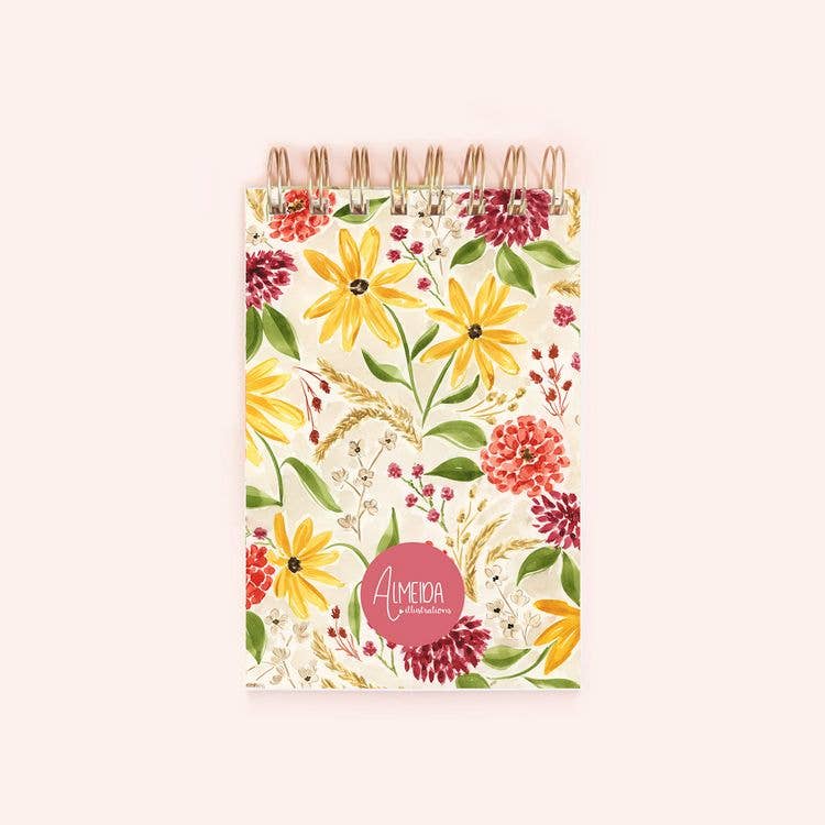 Fall Florals Spiral Notepad | 150 Lined Pages