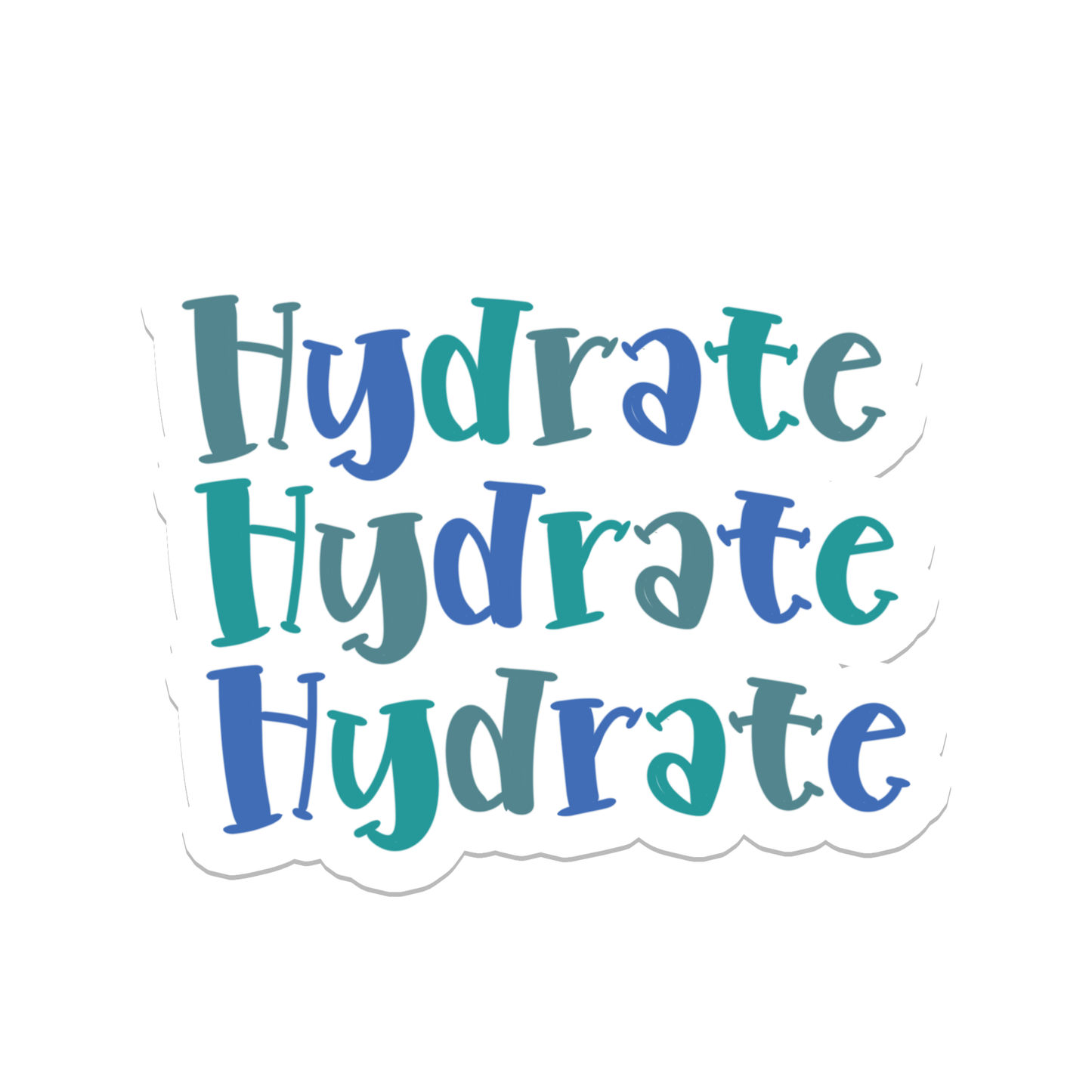 Hydrate | Fitness | Waterproof Sticker | 2.5"
